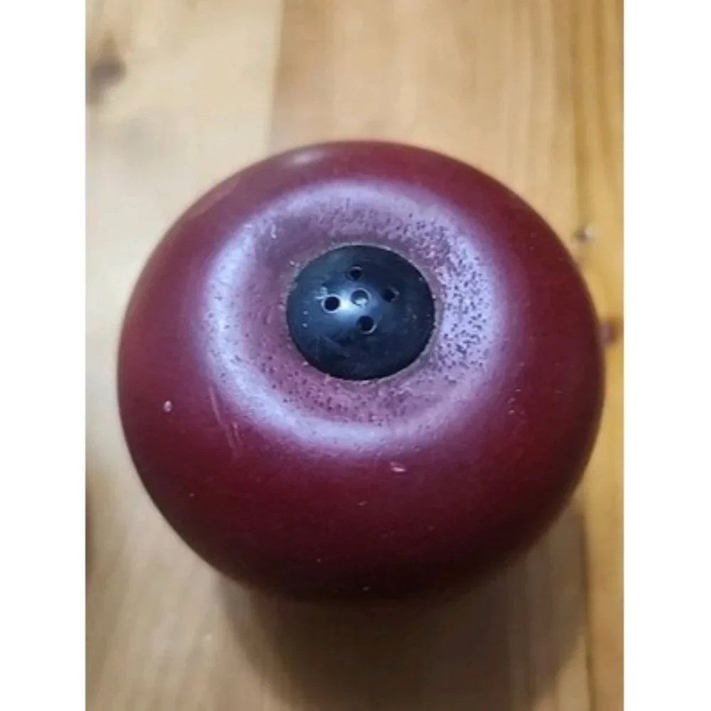 Adorable Unique Vintage Wood Red Apple‎ Salt And Pepper Mill  Shakers, Cottage